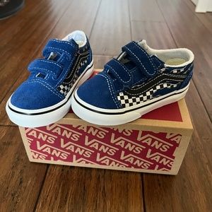 Vans toddler size 7 Reflective Flame Tru Blue